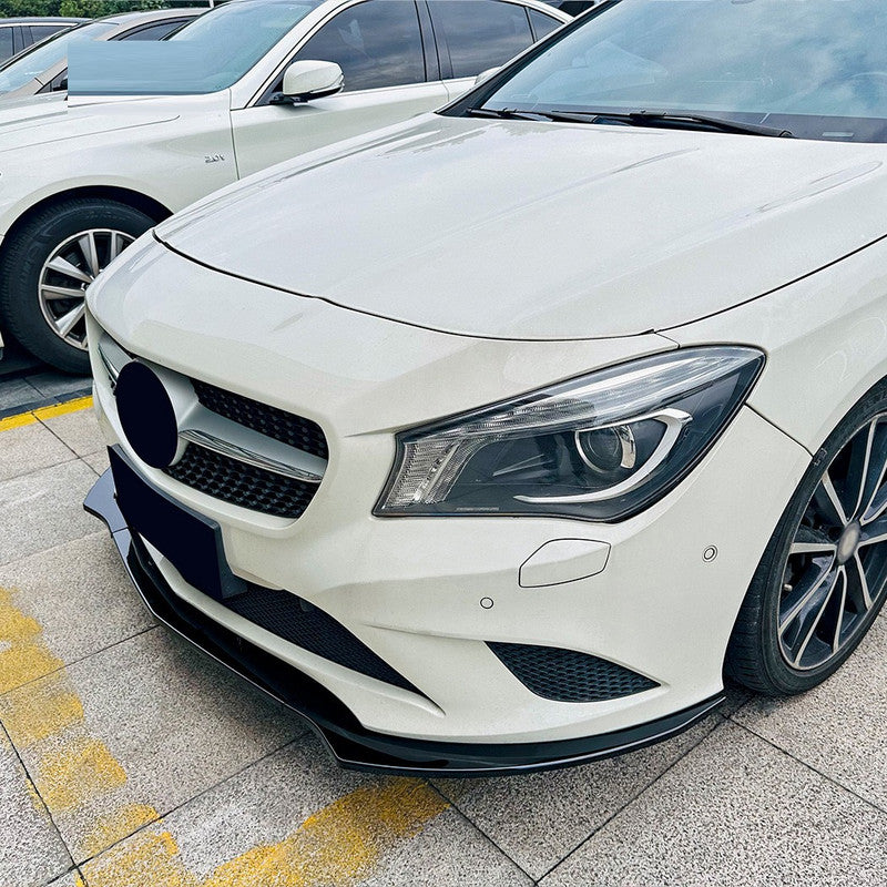 Car Craft Compatible With Mercedes Benz Cla W117 C117 2013-2015 Standard Front Bumper Lip Splitter Diffuser Skirst Flag Canard Carbon Fiber Look Zst-669 Cf