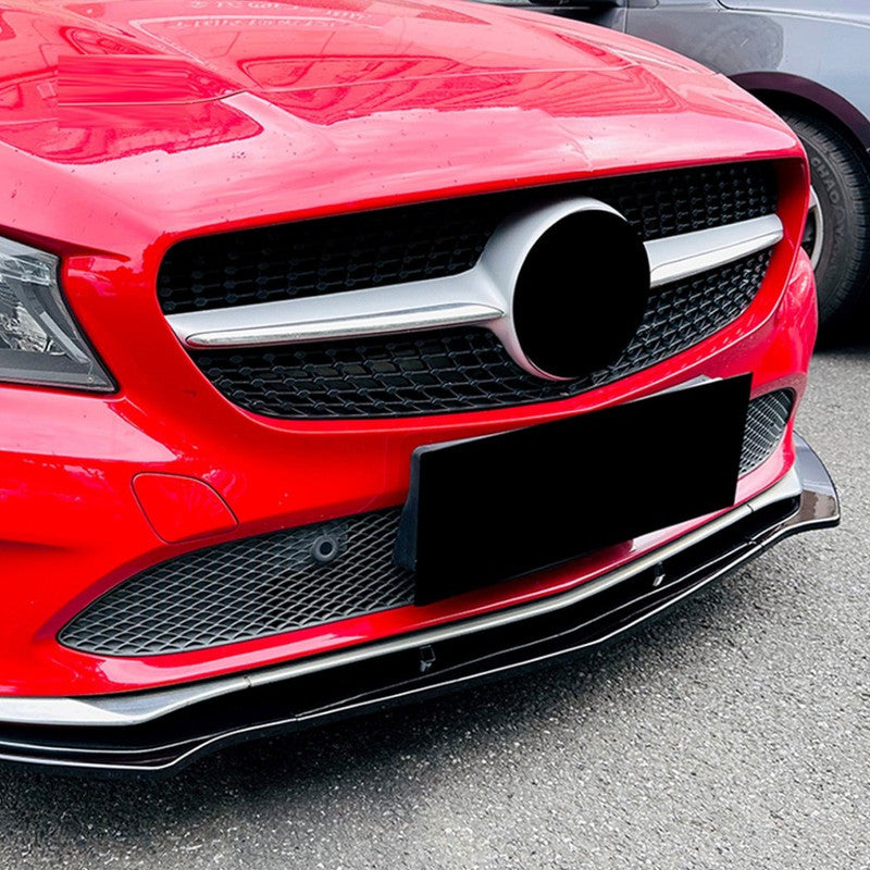 Car Craft Compatible With Mercedes Benz Cla W117 C117 Lci 2016-2019 Standard Front Bumper Lip Splitter Diffuser Skirst Flag Canard Carbon Fiber Look Zst-772 Cf