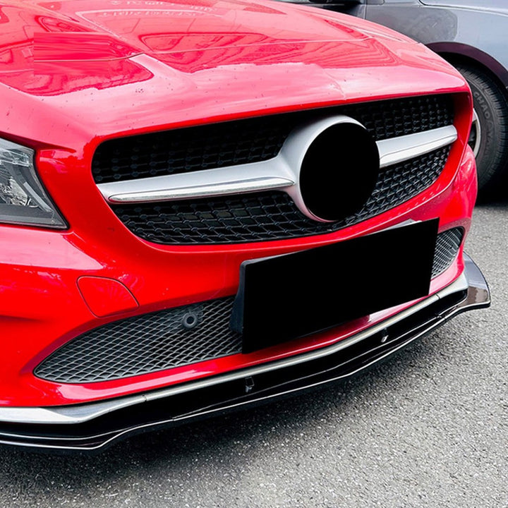 Car Craft Compatible With Mercedes Benz Cla W117 C117 Lci 2016-2019 Standard Front Bumper Lip Splitter Diffuser Skirst Flag Canard Glossy Black Zst-772 Gb