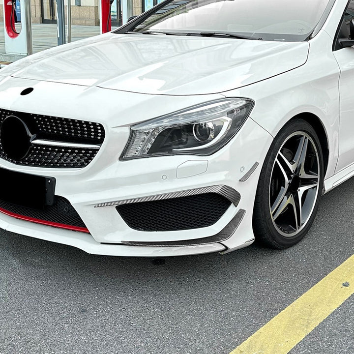 Car Craft Compatible With Mercedes Benz Cla Class W117 C117 2013-2016 Amg Front Bumper Lip Skirt Splitter Spoiler Set Zst-200 Zst-903 Zst-879 Carbon Fiber Look
