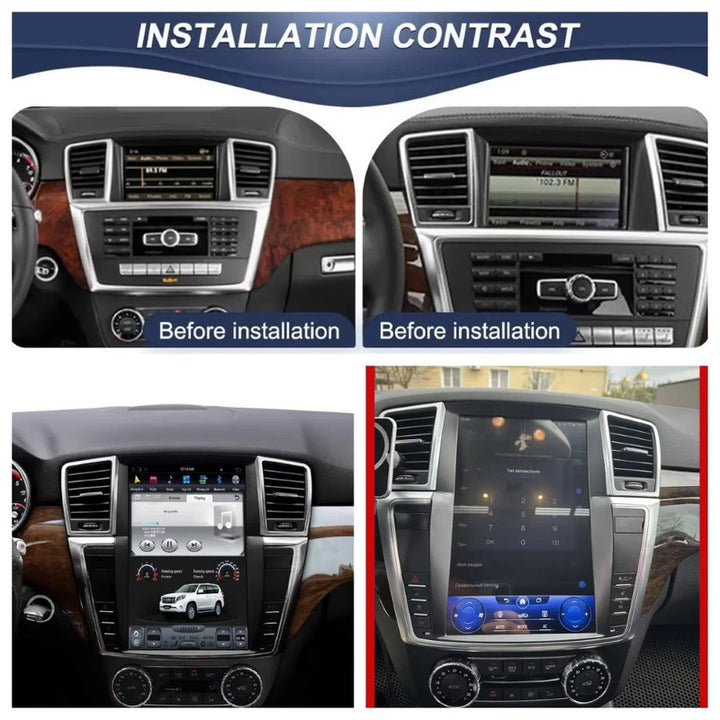 Car Craft Compatible With Mercedes Ml Gl W166 X166 2012-2016 Android Multimedia Infotainment Touchscreen Dvd Player Wireless Carplay Android Auto 4gb +64gb Tesla Style