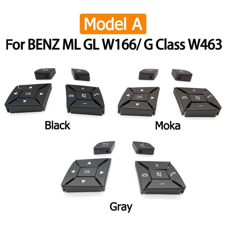 Car Craft Compatible With Mercedes Ml Class 11-15 W166 Gl Class 2013-2015 W166 G Class G Wagon 2013-2018 W463 Steering Wheel Menu Control Switch Knob Button Cover 16690528008490 Moka Left A CC-7854 - CAR CRAFT INDIA