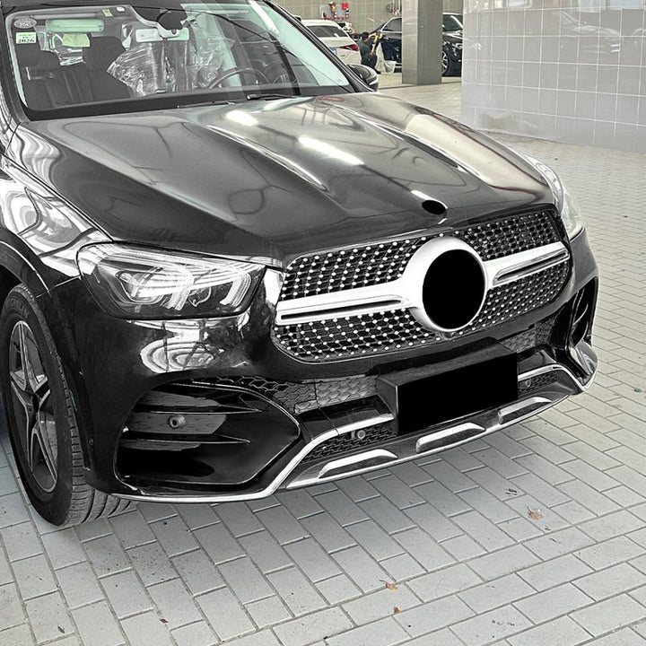 Car Craft Compatible With Mercedes Benz Gle Class W167 2019-2023 Amg Line Front Bumper Fog Lamp Light Grill Cover Frame Zst-920