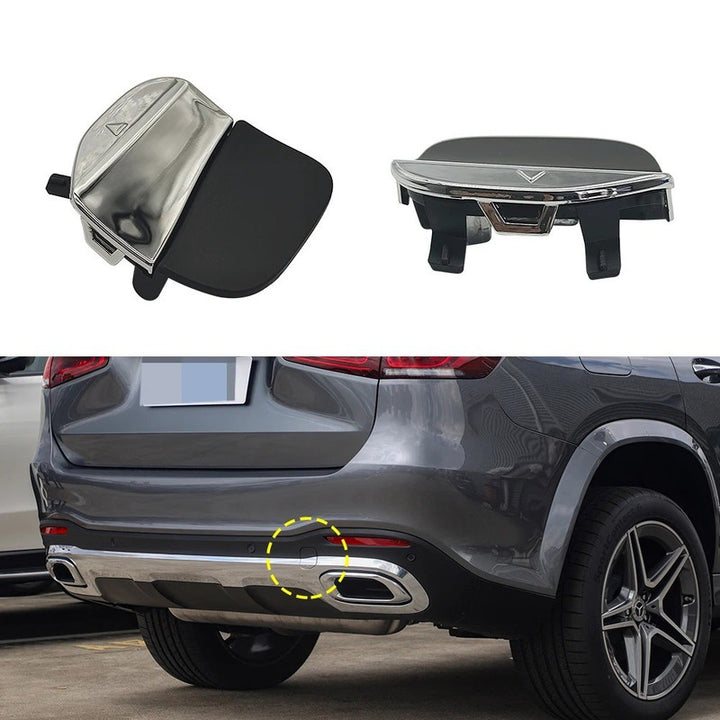 Car Craft Compatible With Mercedes Benz Gls Gle W167 X167 2020-2023 Rear Bumper Tow Hook Towing Tochan Trailer Cover 1678852703 1678800000 Unpainted - CAR CRAFT INDIA
