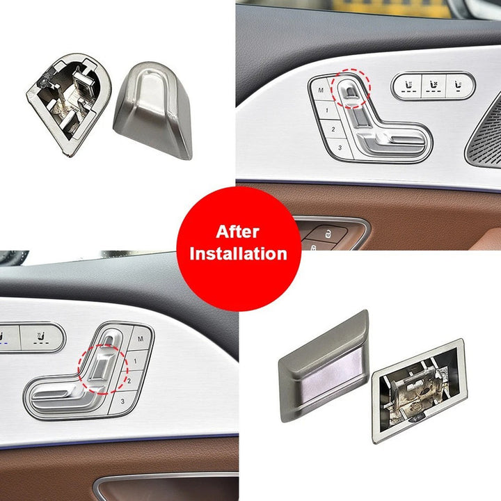Car Craft Compatible With Mercedes Benz Gls Gle W167 X167 2020-2025 Car Seat Adjustment Switch Button Headrest Button Cover 1679052001-2 Left 2 - CAR CRAFT INDIA