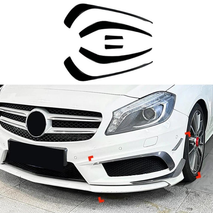 Car Craft Compatible With Mercedes Benz A Class W176 2013-2015 Amg Front Bumper Lip Skirt Splitter Spoiler Zst-879 Carbon Fiber Look