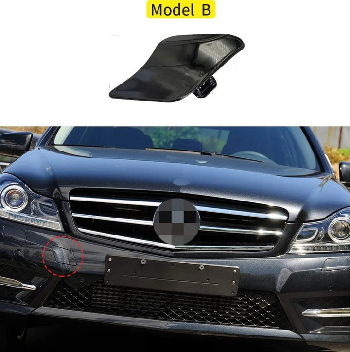 Car Craft Compatible With Mercedes Benz C Class W204 Lci 2011-2014 Front Bumper Tow Hook Towing Tochan Trailer Cover 2048850526 Unpainted - CAR CRAFT INDIA
