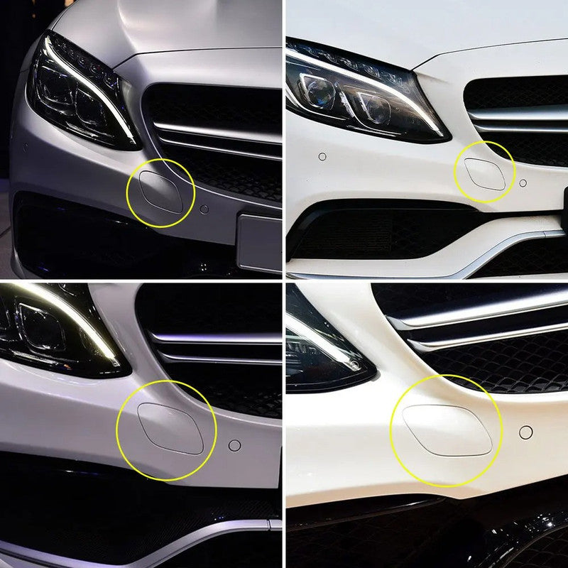 Car Craft Compatible With Mercedes Benz C Class W205 2015-2022 Front Amg Sport Bumper Tow Hook Towing Tochan Trailer Cover 2058851024 Unpainted - CAR CRAFT INDIA