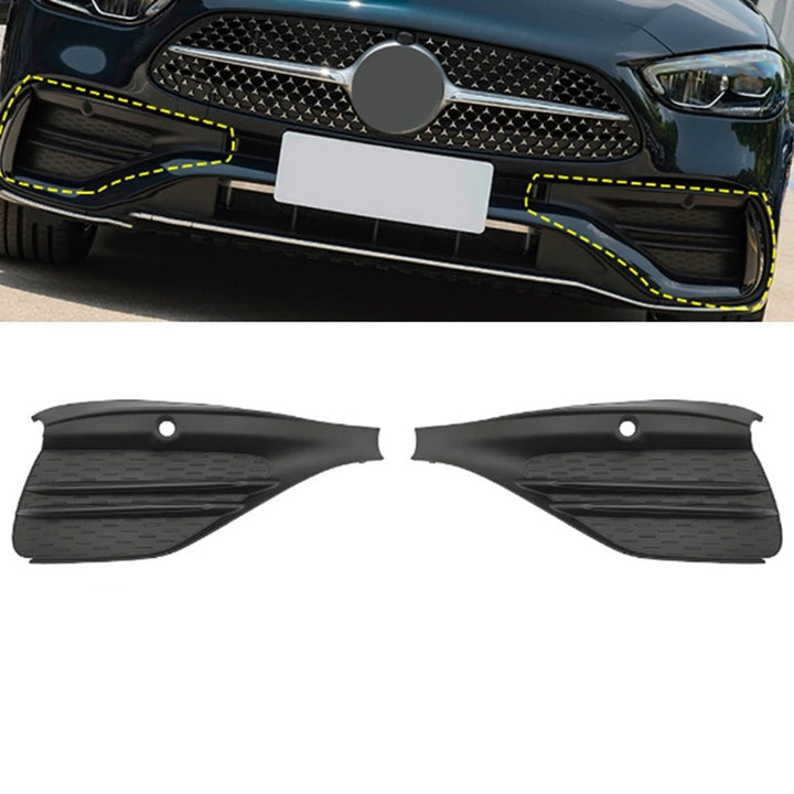 Car Craft Compatible With Mercedes Benz C Class W206 2021-2024 Front Amg Bumper Fog Lamp Light Grill Trim Cover Skirts Splitter Left 2068854105 - CAR CRAFT INDIA