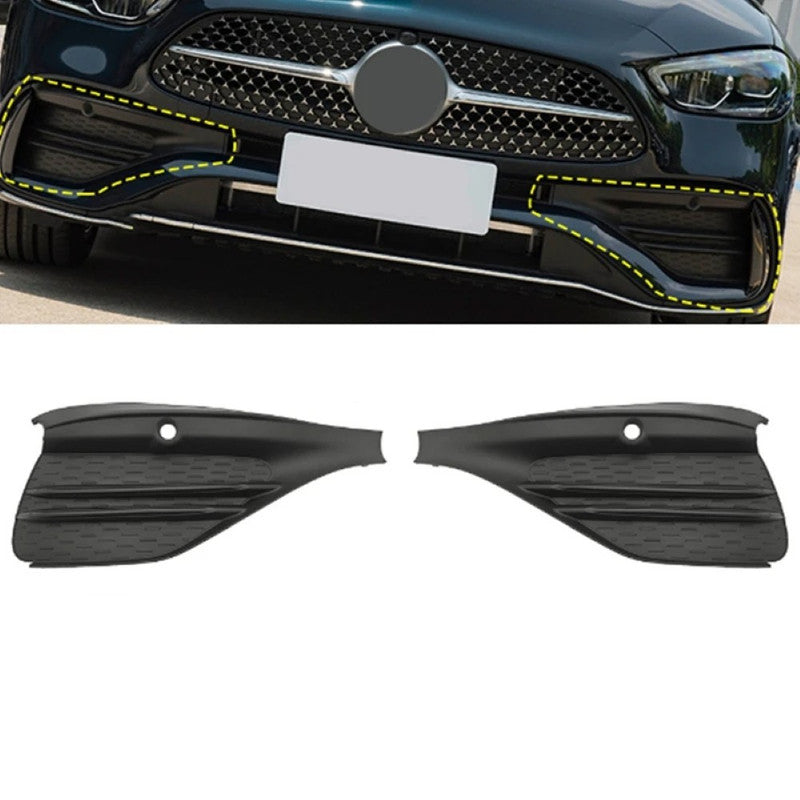 Car Craft Compatible With Mercedes Benz C Class W206 2021-2024 Front Amg Bumper Fog Lamp Light Grill Trim Cover Skirts Splitter Right 2068854205 - CAR CRAFT INDIA
