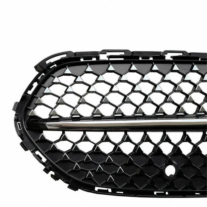 Car Craft Compatible With Mercedes Benz C Class W206 C206 2023 Upgraded Front Bumper Racing Mesh Show Grille With Camera Hole Diamond Black