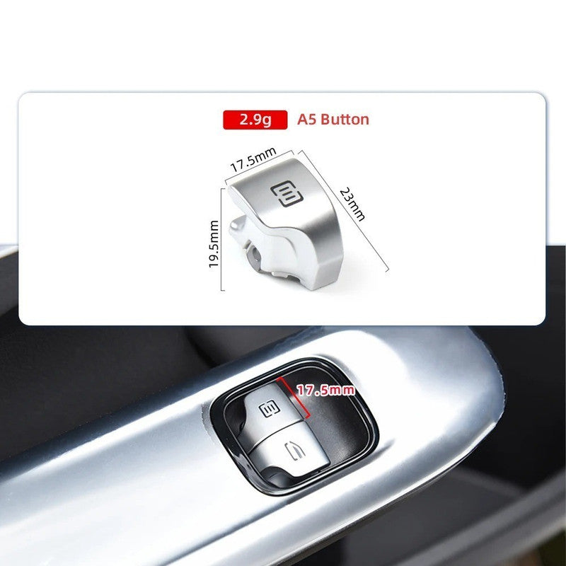 Car Craft Compatible With Mercedes-benz C Class W206 2022+ Glc W254 2023+ E Class W214 2024+ S Class W223 2020+ Master Window Switch Repair Button Cover Cap 2069005611-3 Front 3 CC-8988