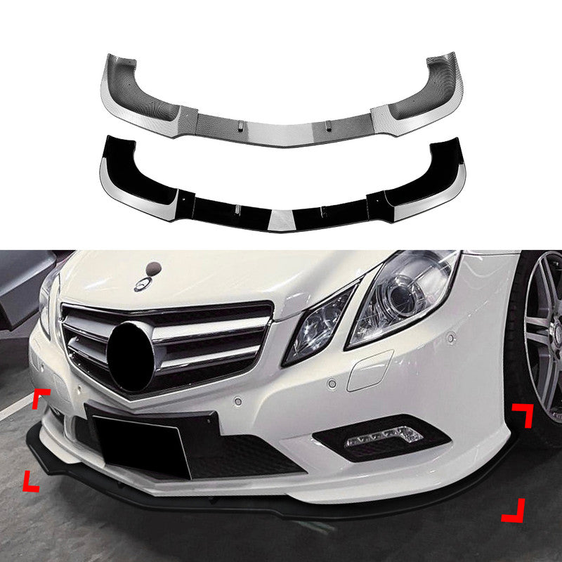 Car Craft Compatible With Mercedes Benz E Class Coupe W207 2009-2012 Amg Front Bumper Lip Splitter Diffuser Skirst Flag Canard Carbon Fiber Look Zst-861 Cf