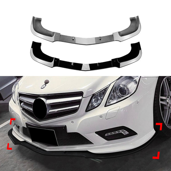 Car Craft Compatible With Mercedes Benz E Class Coupe W207 2009-2012 Amg Front Bumper Lip Splitter Diffuser Skirst Flag Canard Glossy Black Zst-861 Gb