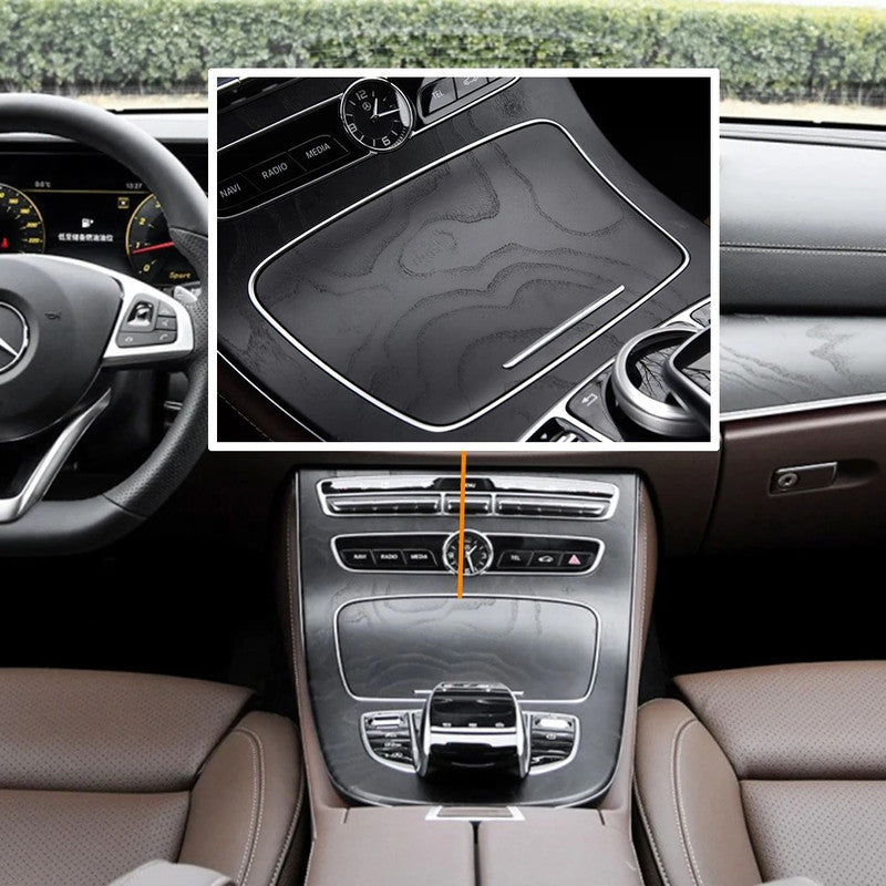 Car Craft Compatible With Mercedes Benz E Class W213 W238 2016-2023 Cls Class W257 2018-2023 Car Center Console Cup Drink Holder Box Chrome Decorative Cover Trim Frame 2136830600 2136830500 2136830900 CC-7843 - CAR CRAFT INDIA