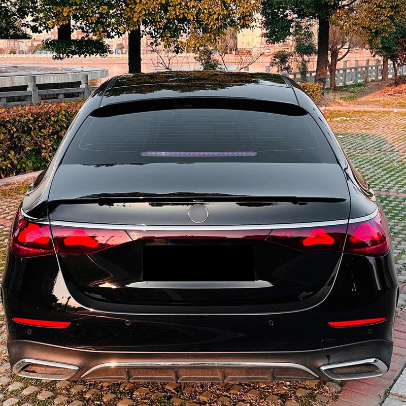 Car Craft Compatible With Mercedes Benz E Class W214 2024+ Rear Trunk Boot Wing Lip Roof Spoiler Carbon Fiber Look Zst-662 Cf