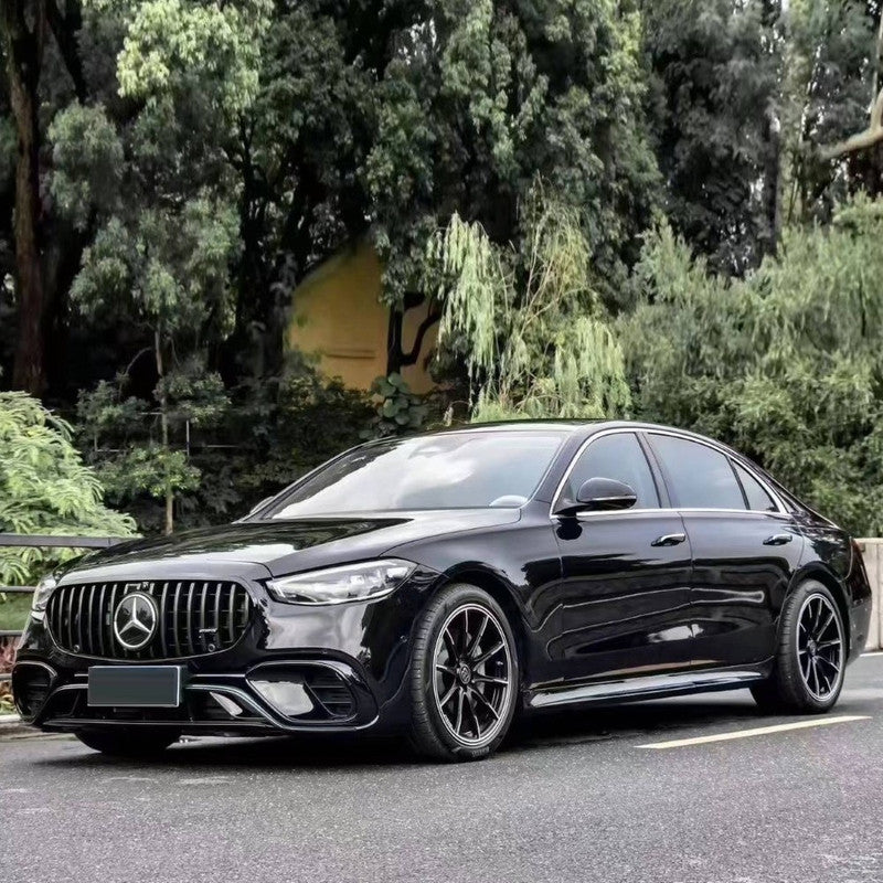 Car Craft Compatible With Mercedes Benz S Class W223 2021-2025 Car Upgrade To S63 Amg Bumper Bodykit Front After Lip Diffuser Exhaust Tips Fog Gril Cover Grill