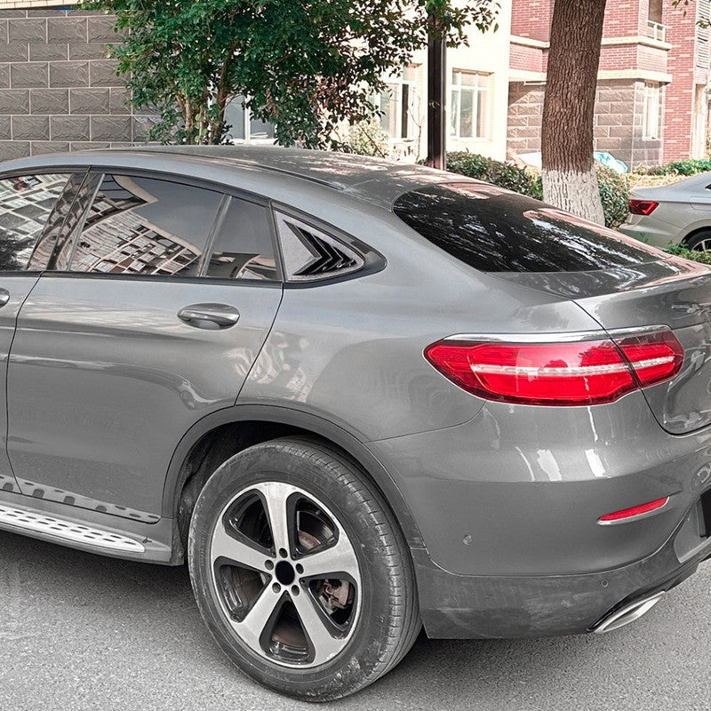 Car Craft Compatible With Mercedes Benz Glc Coupe C253 W253 2016-2020 Car Rear Window Louvers Sticker Rear Triangle Window Shade Spoiler Trim Accessories Zst-1033 Carbon Fiber Look