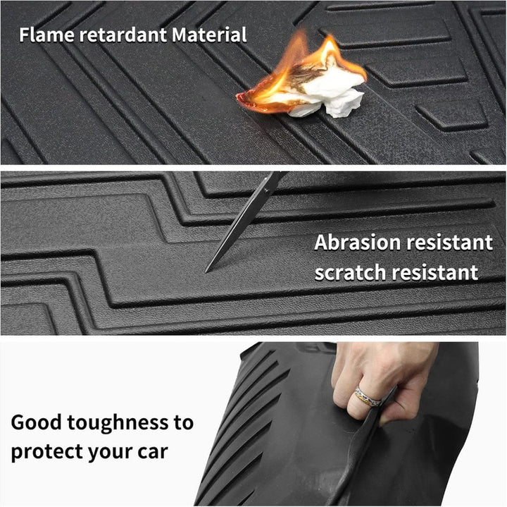 Car Craft Compatible With Jeep Wrangler Rubicon 2019-2024 Car Floor Mats Anti-slip Foot Pads All-weather Tpe Protection 1st & 2nd Row Floor Liners Hy3008 CC-7583 - CAR CRAFT INDIA
