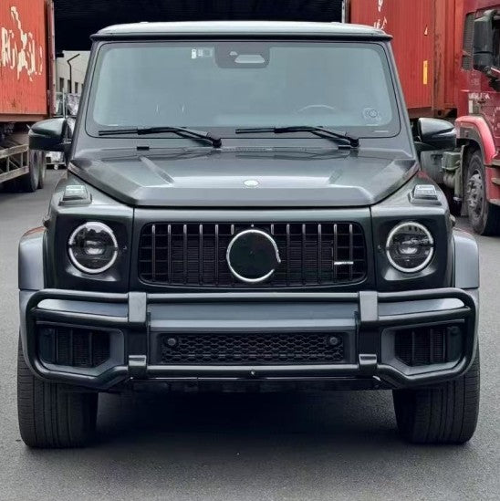 Car Craft Compatible With Mercedes Benz G Class G Wagon W464 G63 2019-2024 G63 G55 Modified Front Fog Lamp Light Grille Frame W465 Style