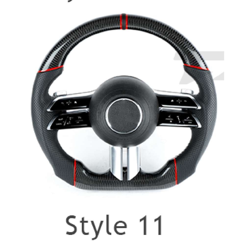Car Craft Compatible With Mercedes A B C E S G V M Class Ml Gl Gla Glb Glc Gle Gls Slk G55 G63 G Wagon Eqs Upgraded Custom Amg Brabus Maybach Full Steering Wheel Style 11 CC-8149 - CAR CRAFT INDIA