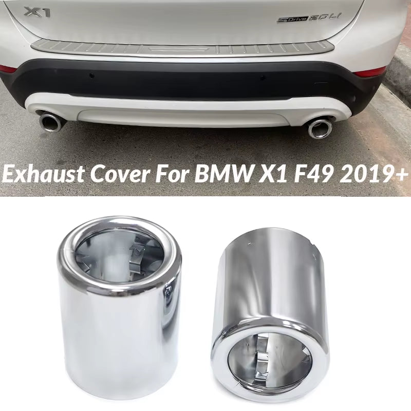 2Pcs/Lot Exhaust Tip Trim Cover for BMW X1 F49 F48 2019+ Exhaust Tip Replacement Tailpipe Nozzle Muffler Tip