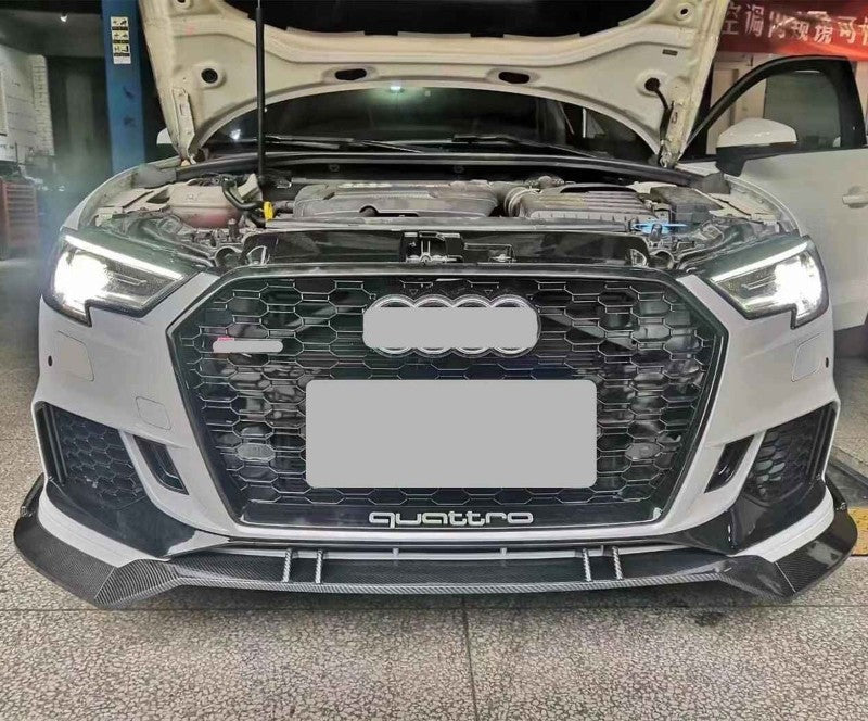Car Craft Compatible With Audi A3 2017-2020 Upgrade Convert To Rs3 S3 Sport Bumper Front Bodykit Mesh Gc A3-013 - CAR CRAFT INDIA