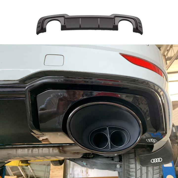 Car Craft Compatible With Audi A3 2017-2020 Rs3 S Line Rear After Bumper Lip Diffuser Skirts Gloss Black Kt-ada3-014