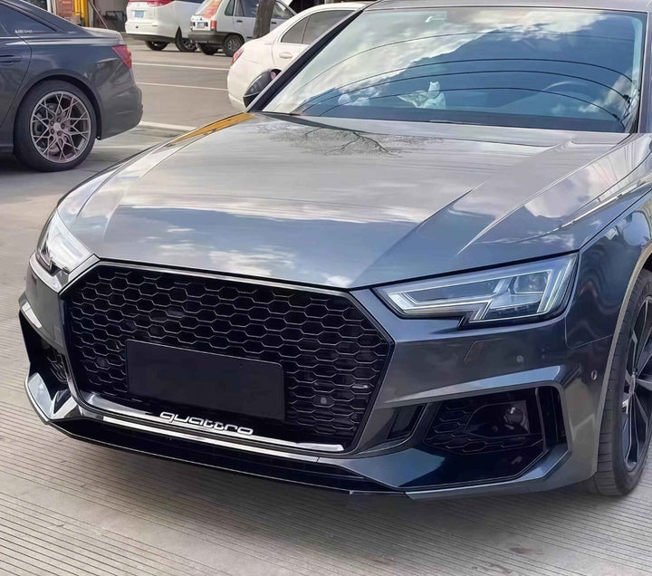 Car Craft Compatible With Audi A4 B9 S4 2017-2019 Upgrade Facelift Convert To 2017 Style Rs4 Sport Bodykit Bumper Grill Lip Trim Skirt Front