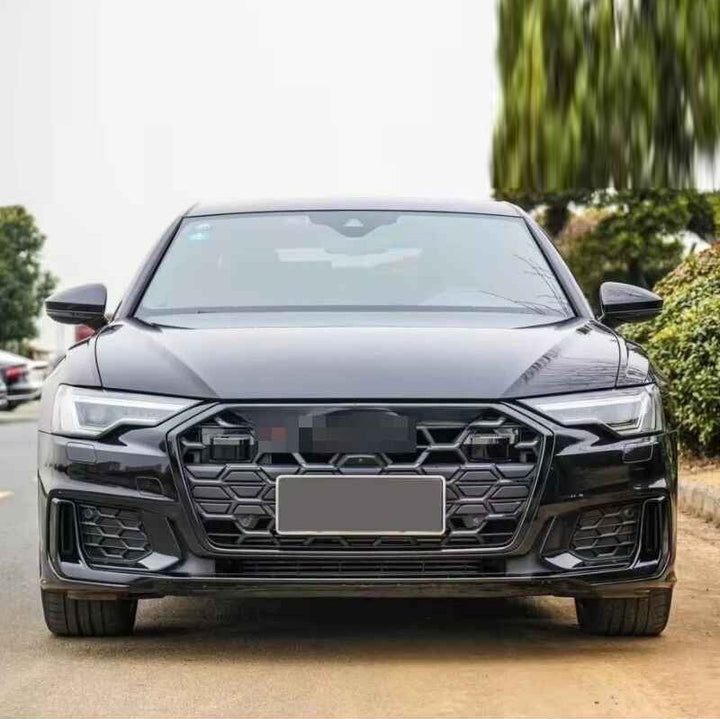 Car Craft Compatible With Audi A6 S6 Rs6 C8 2019-2023 Front Rs6 Sport Bumper Upgraded Show Honeycomb Style Grill Mesh Rsu Dlw0601070878 Bl Black - CAR CRAFT INDIA