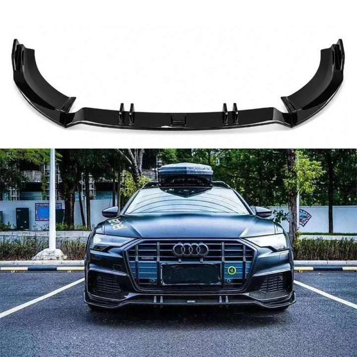 Car Craft Compatible With Audi A6 C8 2019-2025 Abt All Round Rs6 S6 Sport Front Bumper Lip Splitter Skirt Trim A6-036 037 Gc Glossy Black Usa CC-11298