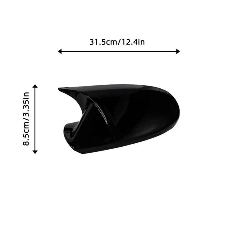 Car Craft Compatible With Audi A6 C7 S6 Rs6 2012-2018 Side Rear View Case Wing Cap Shell Housing Mirror Covers 3m Tape Pasting Style Glossy Black CC-11512