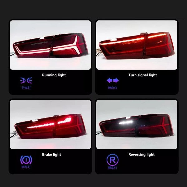 Car Craft Compatible With Audi A6 C7 2011-2016 Car Rear Upgraded Tail Light Lamp Xenon Taillight Retrofit Upgrade Modified Led Drl Hid Light Matrix Style - CAR CRAFT INDIA