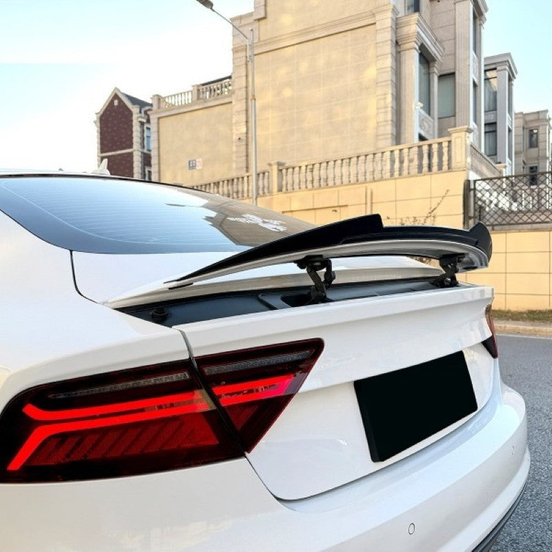 Car Craft Compatible With Audi A7 S7 Rs7 2011-2017 Rear Trunk Wing Boot Roof Lip Spoiler Zst-1432 Cf Carbon Fiber Look - CAR CRAFT INDIA