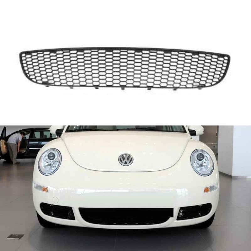 Car Craft Compatible With Volkswagen Vw Beetle 1998-2011 Front Bumper Fog Lamp Light Mesh Grill Cover Centre Middle Dlw0602020103 CC-9653 - CAR CRAFT INDIA