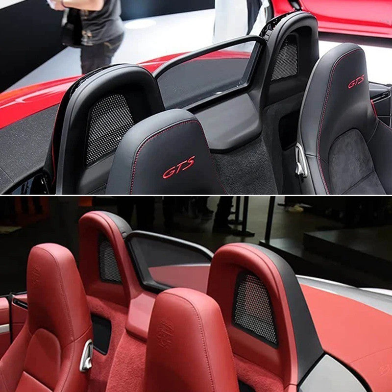 Car Craft Compatible With Porsche Boxster 981 2013–2016 718 Boxster 982 2017–2023 Interior Seat Backrest Roof Net Cover Seatback Seat Cushion Back Mesh Grid 98156158402-1 Right Brown CC-10643