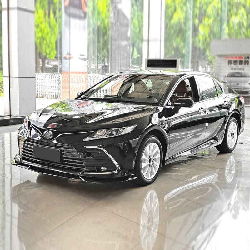 Car Craft Compatible With Toyota Camry 2021-2025 Front Bumper Lip Skirt Trim Glossy Black