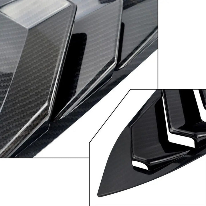 Car Craft Compatible With Toyota Camry 2018-2023 Car Rear Window Shutter Cover Louver Side Vent Trim Triangle Glossy Black