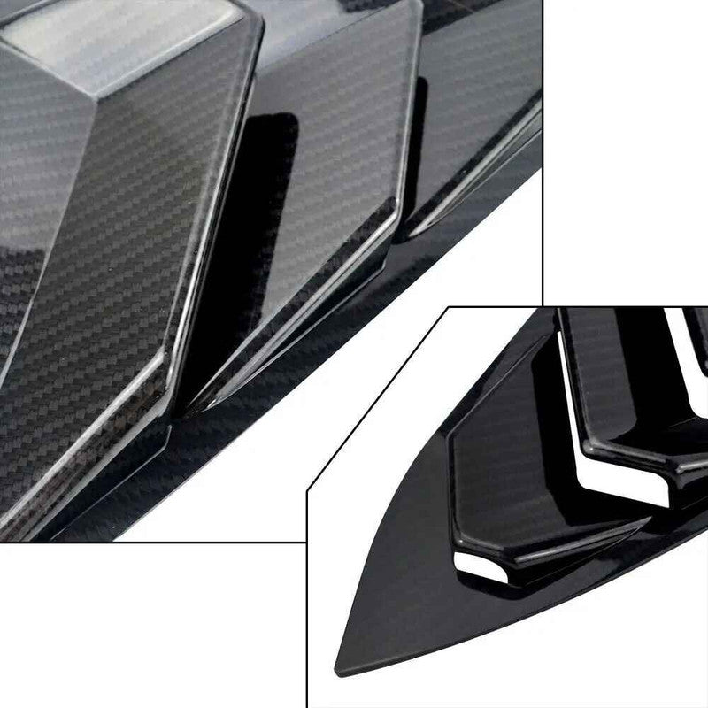 Car Craft Compatible With Toyota Camry 2018-2023 Car Rear Window Shutter Cover Louver Side Vent Trim Triangle Carbon Fiber Look