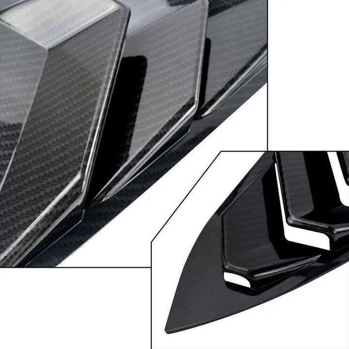 Car Craft Compatible With Toyota Camry 2018-2023 Car Rear Window Shutter Cover Louver Side Vent Trim Triangle Carbon Fiber Look