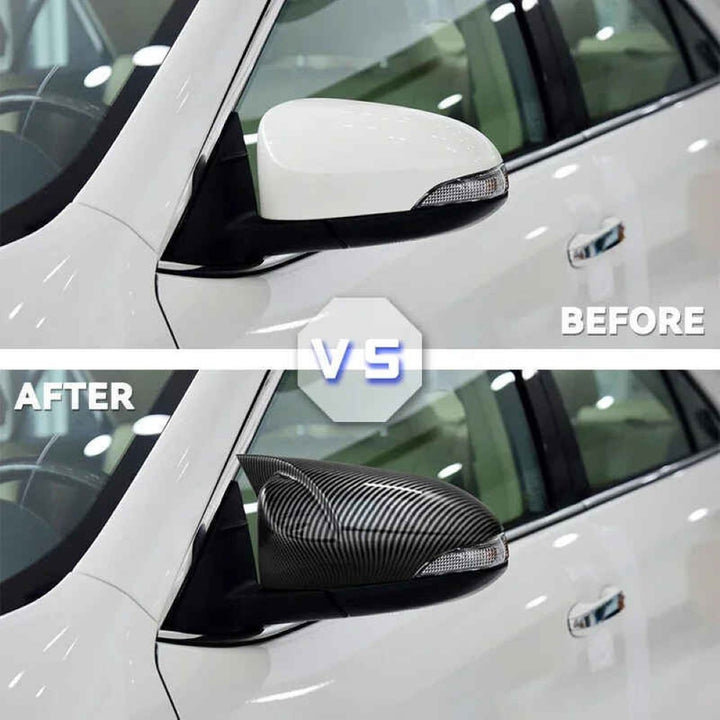 Car Craft Compatible With Toyota Corolla Altis 2014-2017 Camry 2012-2017 Toyota Vitz 11-19 Side Rear View Case Wing Cap Shell Housing Mirror Covers 3m Tape Pasting Style Glossy Black CC-11522