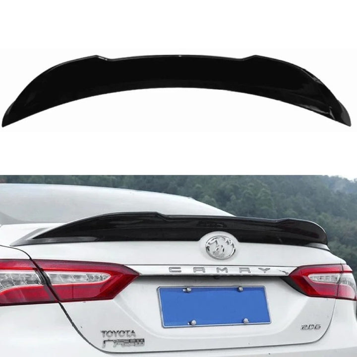 Car Craft Compatible With Toyota Camry 2018-2022 Rear Trunk Wing Boot Lip Wing Spoiler Trd Style Carbon Black