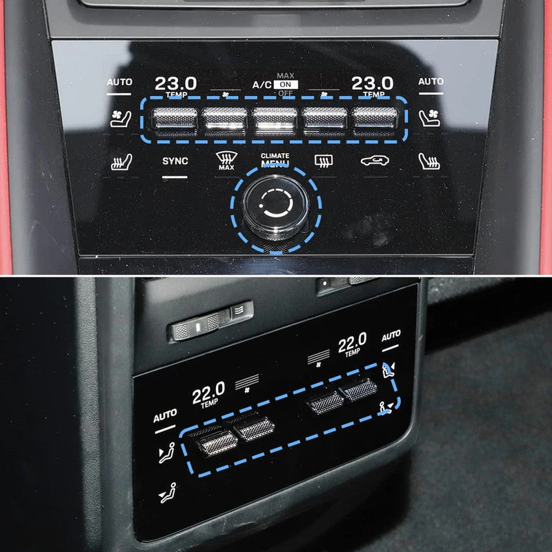 Car Craft Compatible With Porsche Panamera 976 2024-2026 Macan 5c 2024-2025 Cayenne 9ya-2 2024-2026 Front Rear Air Conditioning Ac Button Front Ac Rotary Button Knob 95c919610-d