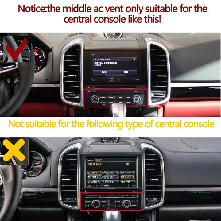 Car Craft Ac Vent Assembley Grill Assembley Compatible With Porsche Cayenne 2015-2017 Ac Vent Assembley Grill Assembley Centre Left 7p5819727f-a CC-7962