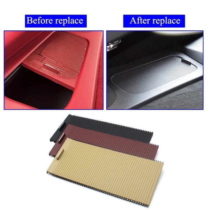 Car Craft Compatible With Porsche Cayman 981 2013–2016 718 Cayman 982 2017–2023 Interior Car Pillar C Water Drink Cup Holder Tray Roller Cover Trim Blind Shutter 981555423001e0-c Black