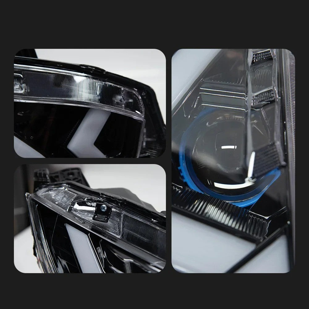 Car Craft Compatible With Honda Civic 10th Gen 2016-2020 Car Front Upgraded Head Light Headlight Lamp Xenon Taillight Retrofit Upgrade Modified Led Drl Hid Matrix Style