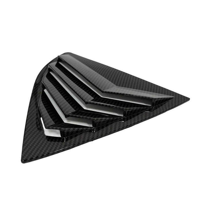 Car Craft Compatible With Hyundai Creta Ix25 2021-2025 Car Rear Window Shutter Cover Louver Side Vent Trim Triangle Glossy Black