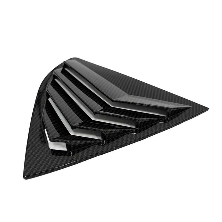 Car Craft Compatible With Hyundai Creta Ix25 2021-2025 Car Rear Window Shutter Cover Louver Side Vent Trim Triangle Glossy Black