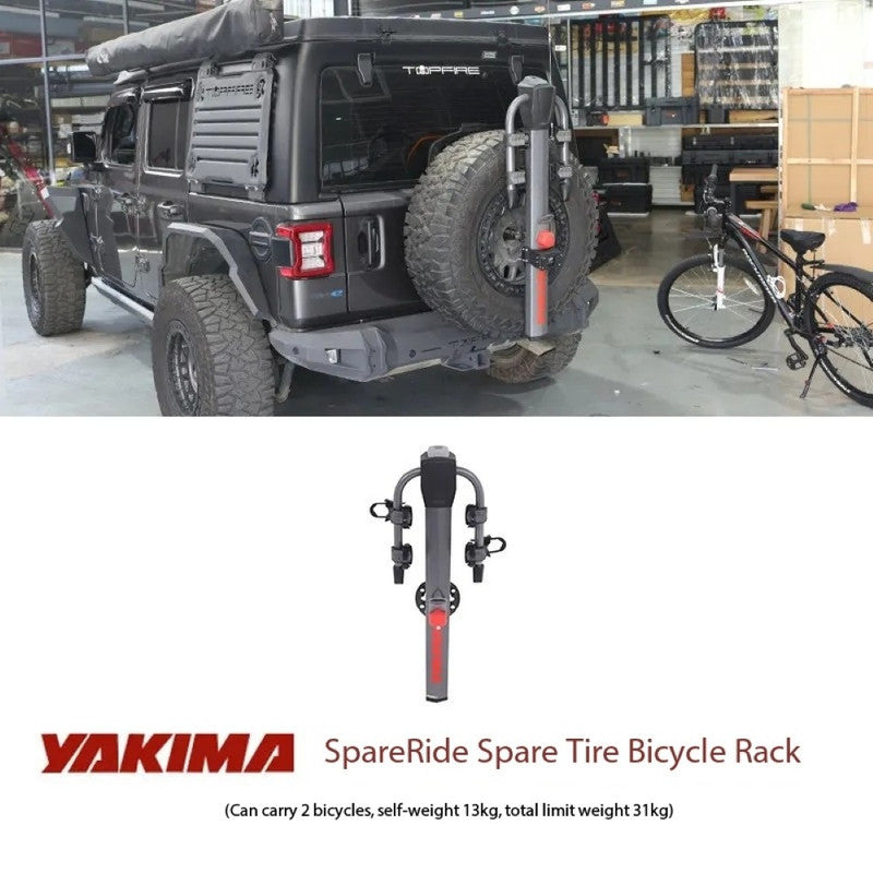 Car Craft Compatible With Land Range Rover Defender Jimny Wrangler Cycle Stand Bycycle Rear Rack Bike Rack Spare Tire Type For Tank