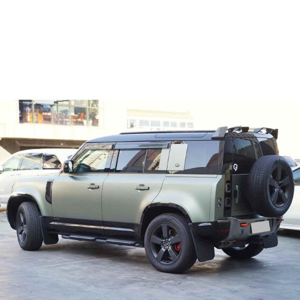 Car Craft Compatible With Land Range Rover Defender 90 110 130 2020-2026 L663 Rear Trunk Roof Wing Spoiler Lip Splitter Rock Ms Style Kt Design Carbon Fiber Look - CAR CRAFT INDIA